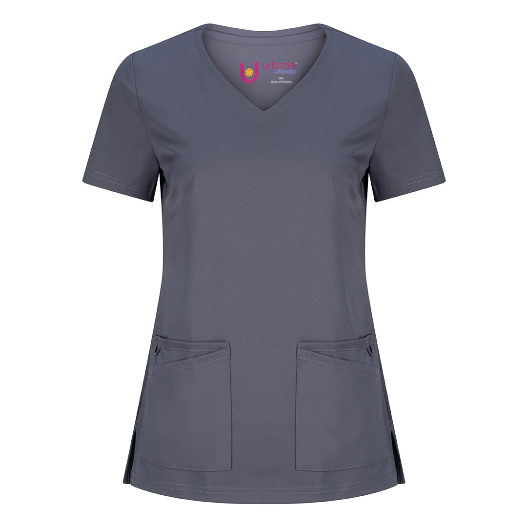 LSJ Collection The McKenna V Neck Scrub Top | Ladies Graphite Scrubs