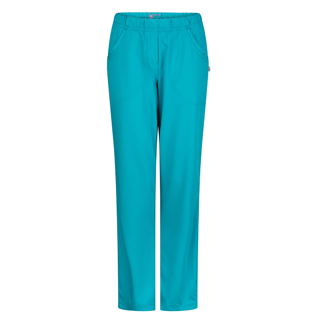 LSJ Collection The McKenna Straight Leg Scrub Pant | Ladies Teal Scrubs
