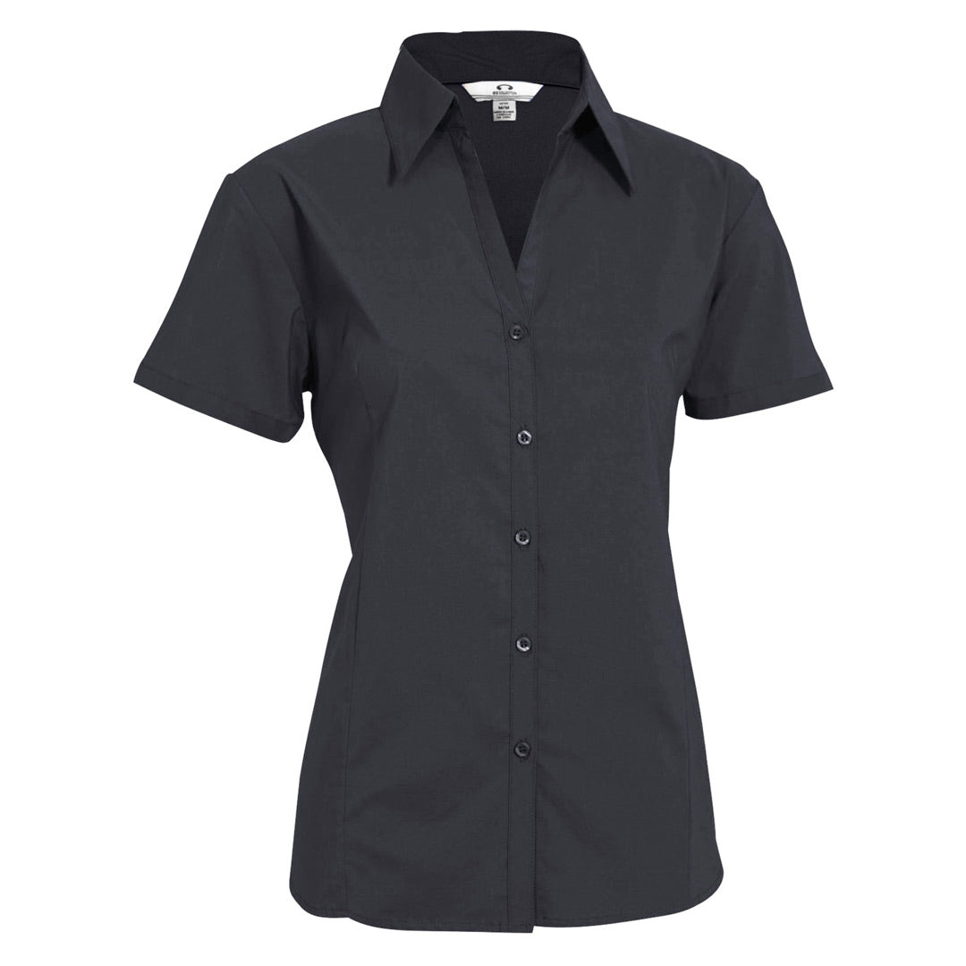 Biz Collection The Metro Shirt | Ladies | Short Sleeve Charcoal Shirts & Tops