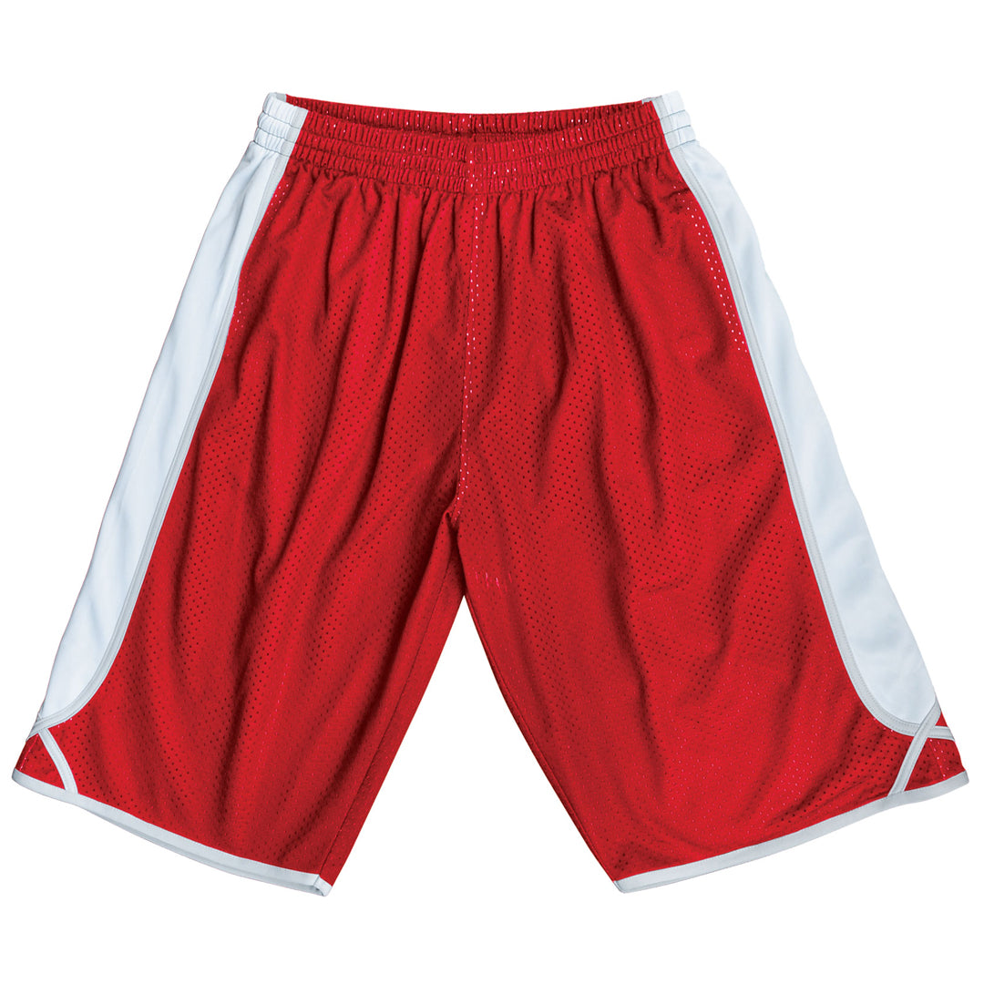 Bocini The Contrast Basketball Short | Kids Red/White Basketball Uniforms