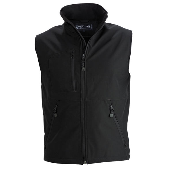 James Harvest The Montana Vest | Mens Black Vests