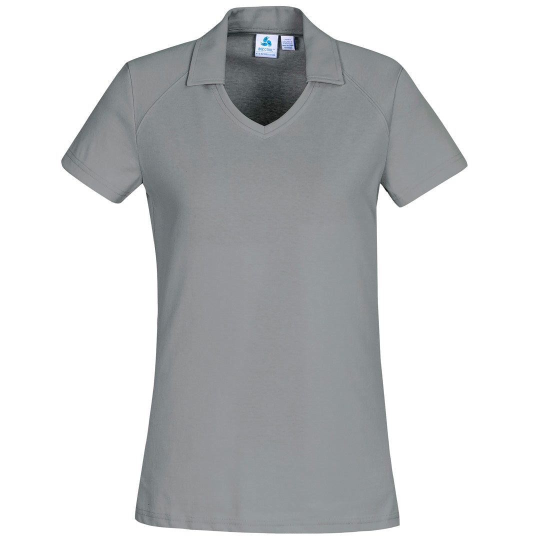 Biz Collection The Byron Polo | Ladies | Short Sleeve Silver Shirts & Tops
