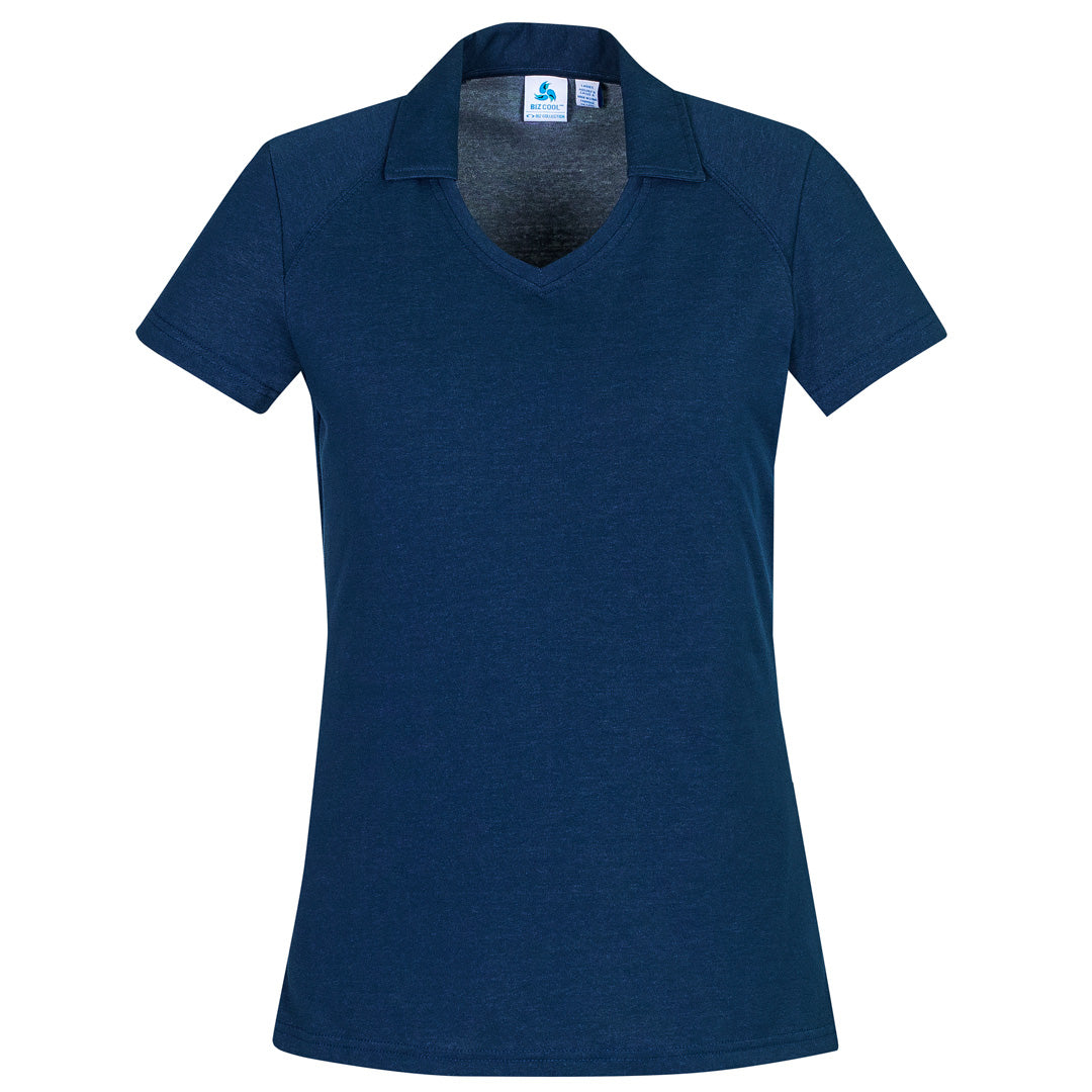 Biz Collection The Byron Polo | Ladies | Short Sleeve Steel Blue Shirts & Tops
