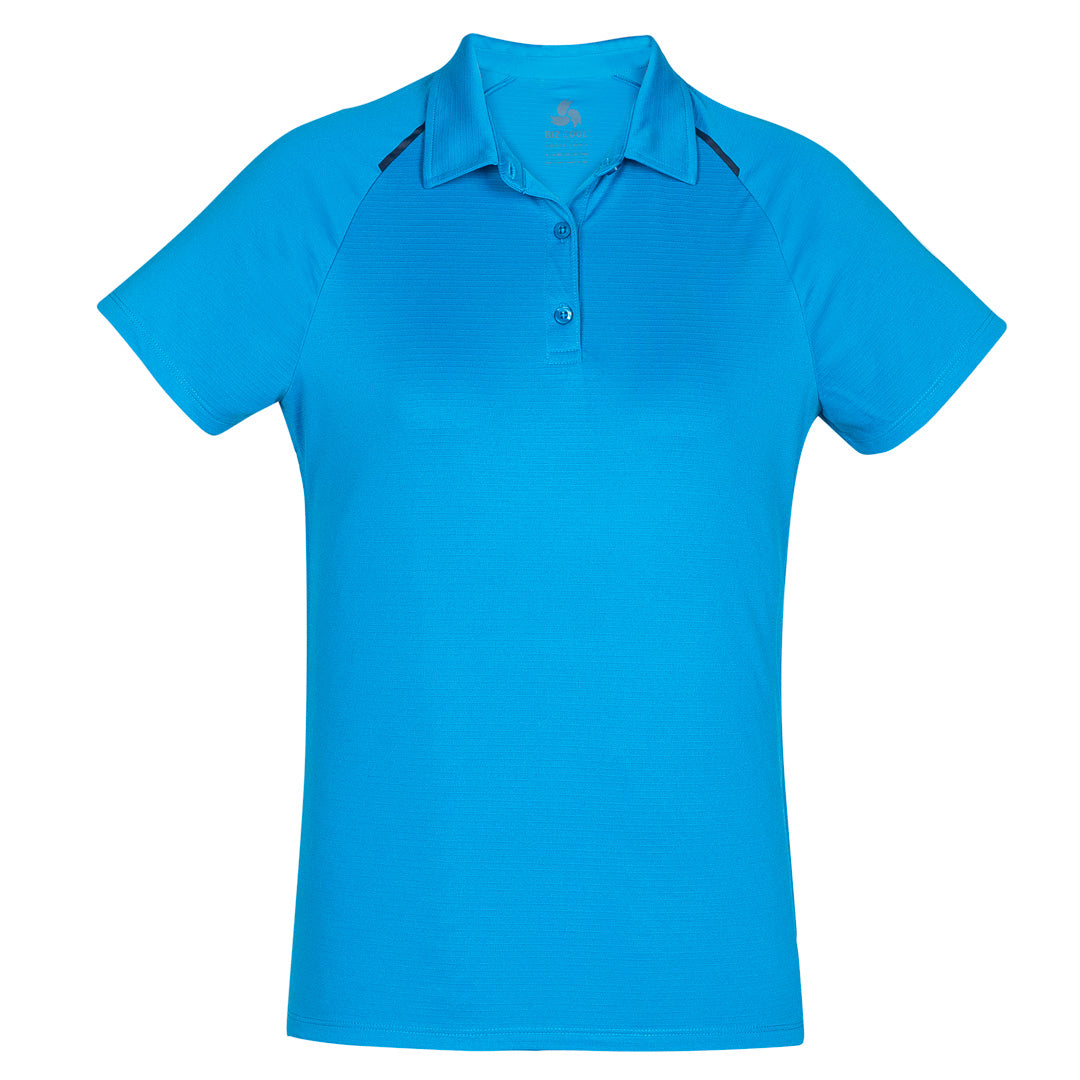 Biz Collection The Academy Polo | Ladies | Short Sleeve Cyan/Navy Shirts & Tops