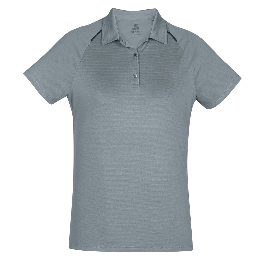 Biz Collection The Academy Polo | Ladies | Short Sleeve Silver/Charcoal Shirts & Tops