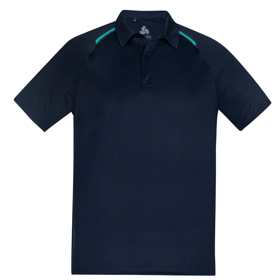 Biz Collection The Academy Polo | Mens | Short Sleeve Navy/Teal Shirts & Tops