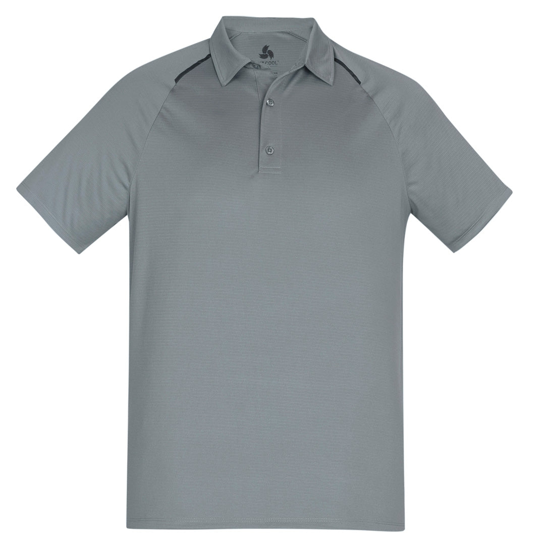 Biz Collection The Academy Polo | Mens | Short Sleeve Silver/Charcoal Shirts & Tops