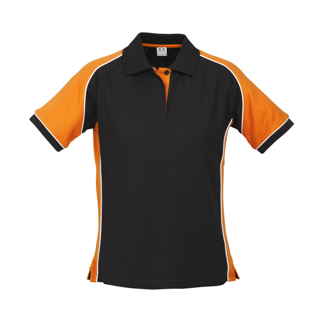 Biz Collection The Nitro Polo | Ladies | Short Sleeve Black/Orange/White Shirts & Tops