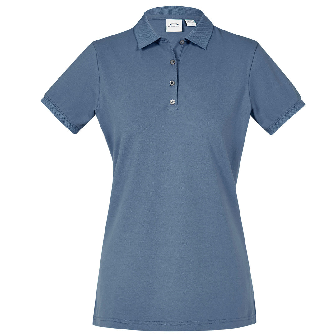 Biz Collection The City Polo | Ladies | Short Sleeve Grey Smoke Shirts & Tops