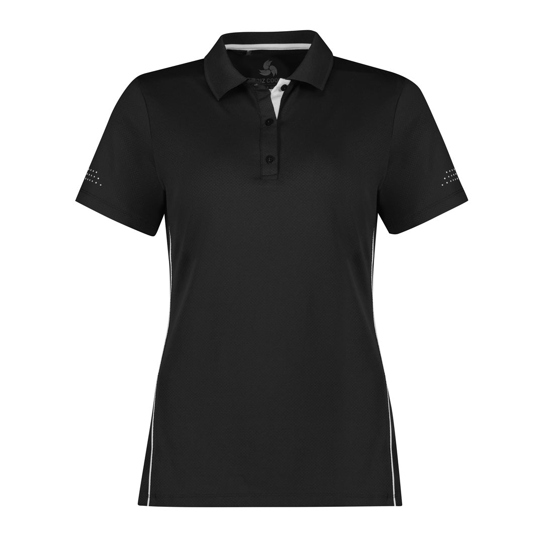 Biz Collection The Balance Polo | Ladies | Short Sleeve Black/White Shirts & Tops
