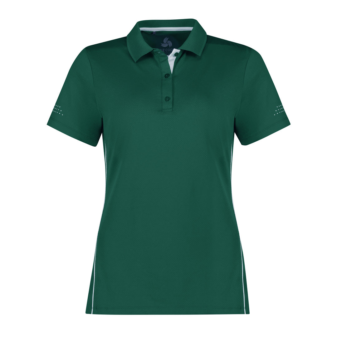 Biz Collection The Balance Polo | Ladies | Short Sleeve Forest/White Shirts & Tops