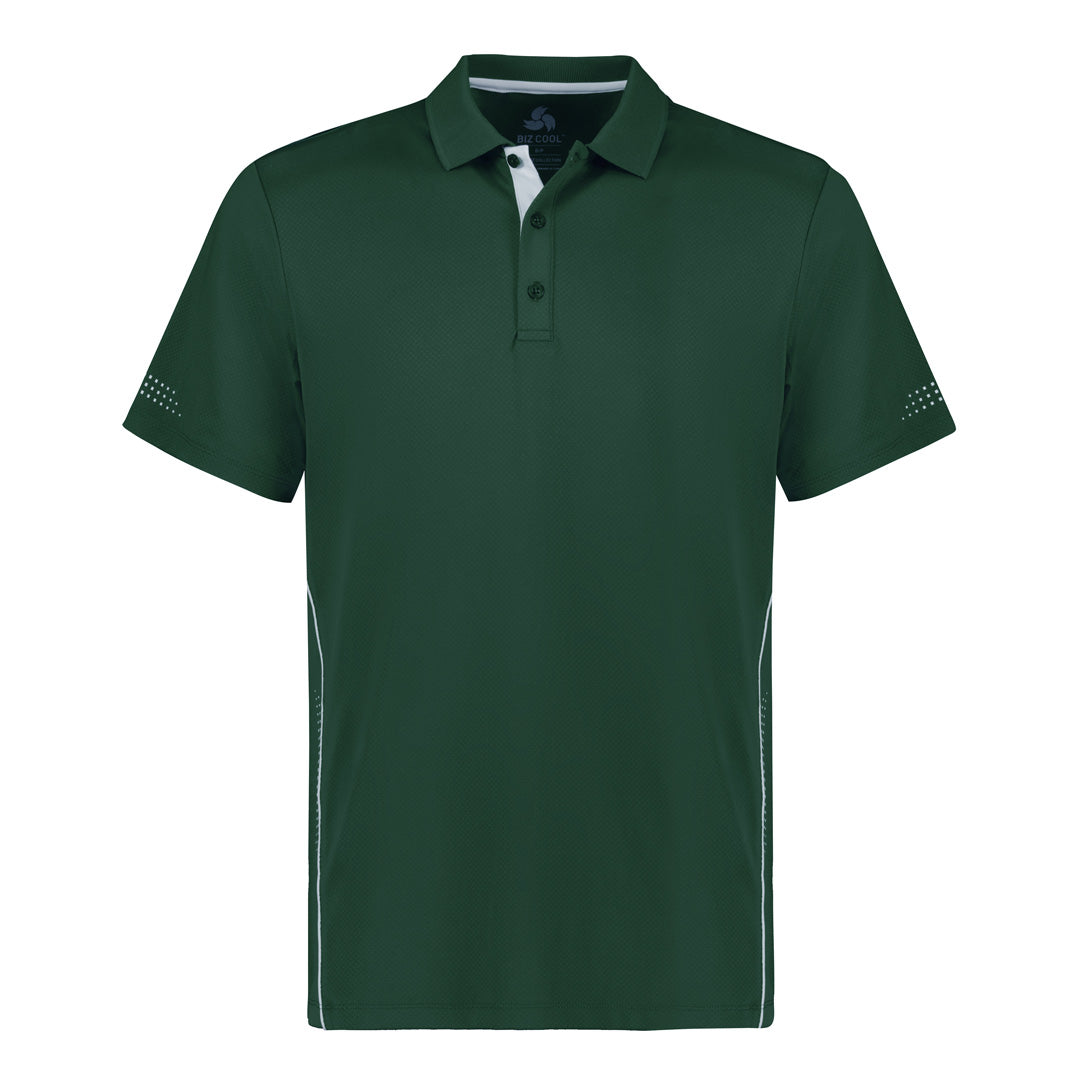 Biz Collection The Balance Polo | Mens | Short Sleeve Forest/White Shirts & Tops