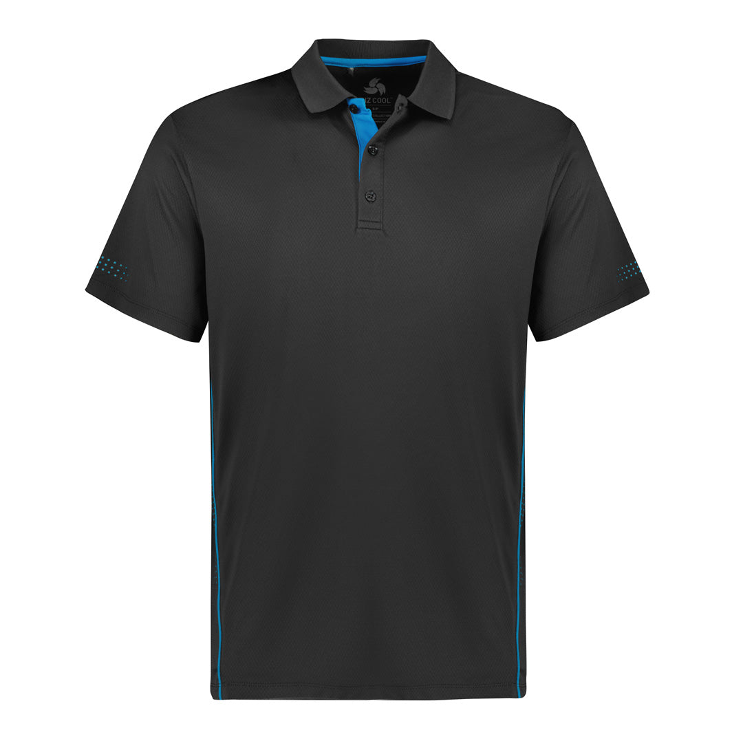 Biz Collection The Balance Polo | Mens | Short Sleeve Grey/Cyan Shirts & Tops