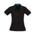Biz Collection The Jet Polo | Ladies | Short Sleeve Black/Cyan Shirts & Tops