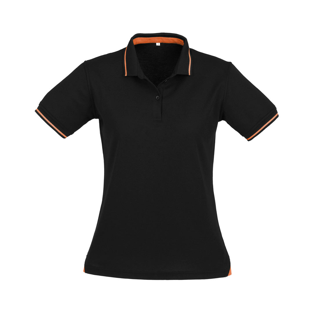 Biz Collection The Jet Polo | Ladies | Short Sleeve Black/Orange Shirts & Tops