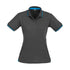 Biz Collection The Jet Polo | Ladies | Short Sleeve Steel Grey/Cyan Shirts & Tops