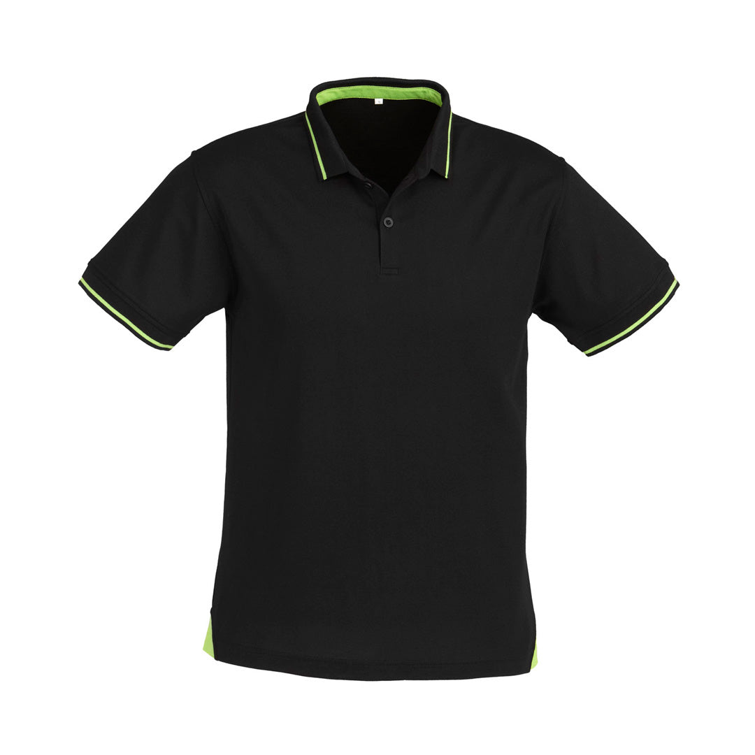 Biz Collection The Jet Polo | Mens | Short Sleeve Black/Green Shirts & Tops