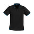 Biz Collection The Jet Polo | Mens | Short Sleeve Black/Cyan Shirts & Tops