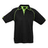 Biz Collection The Fusion Polo | Mens | Short Sleeve Black/Lime Shirts & Tops