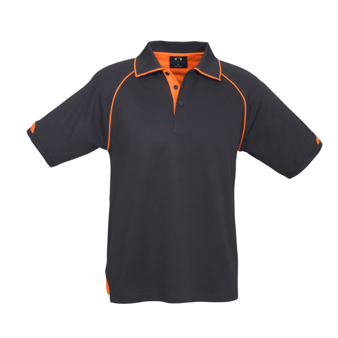 Biz Collection The Fusion Polo | Mens | Short Sleeve Grey/Orange Shirts & Tops