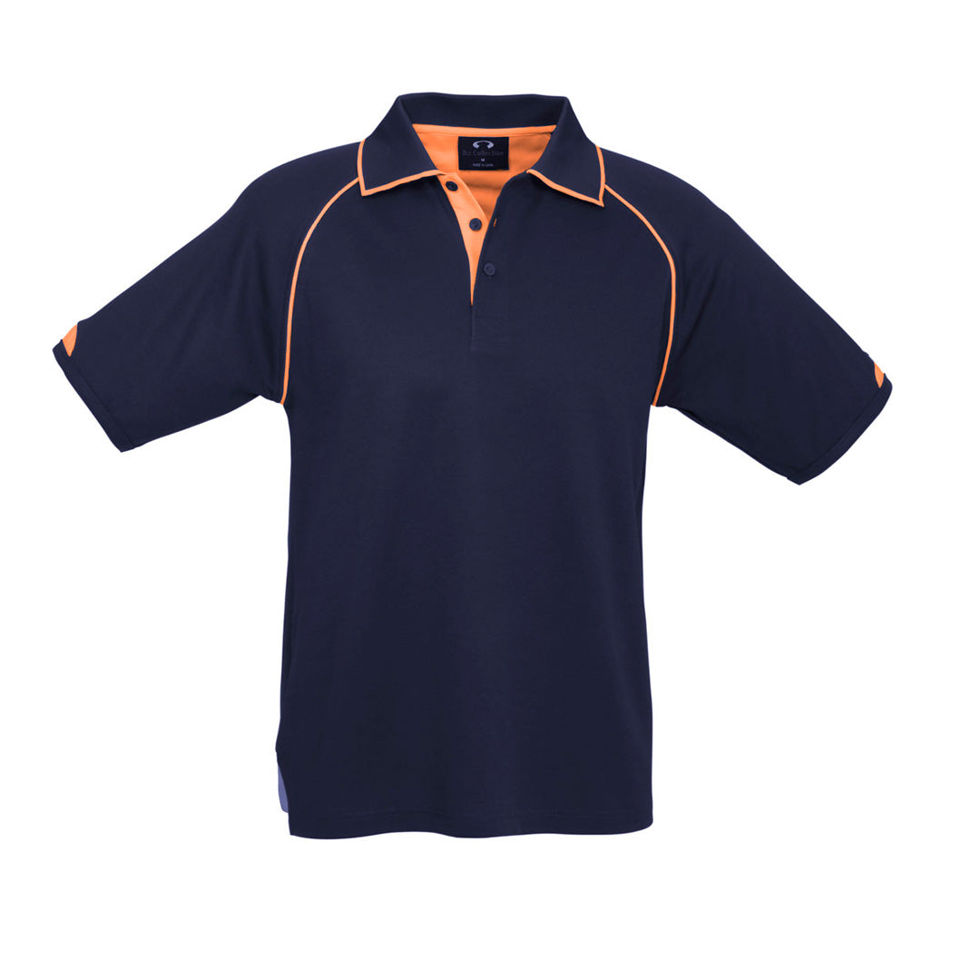 Biz Collection The Fusion Polo | Mens | Short Sleeve Navy/Orange Shirts & Tops