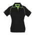 Biz Collection The Fusion Polo | Ladies | Short Sleeve Black/Lime Shirts & Tops