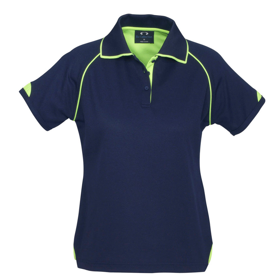 Biz Collection The Fusion Polo | Ladies | Short Sleeve Navy/Lime Shirts & Tops