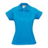 Biz Collection The Blade Polo | Ladies | Short Sleeve Cyan/Silver Shirts & Tops