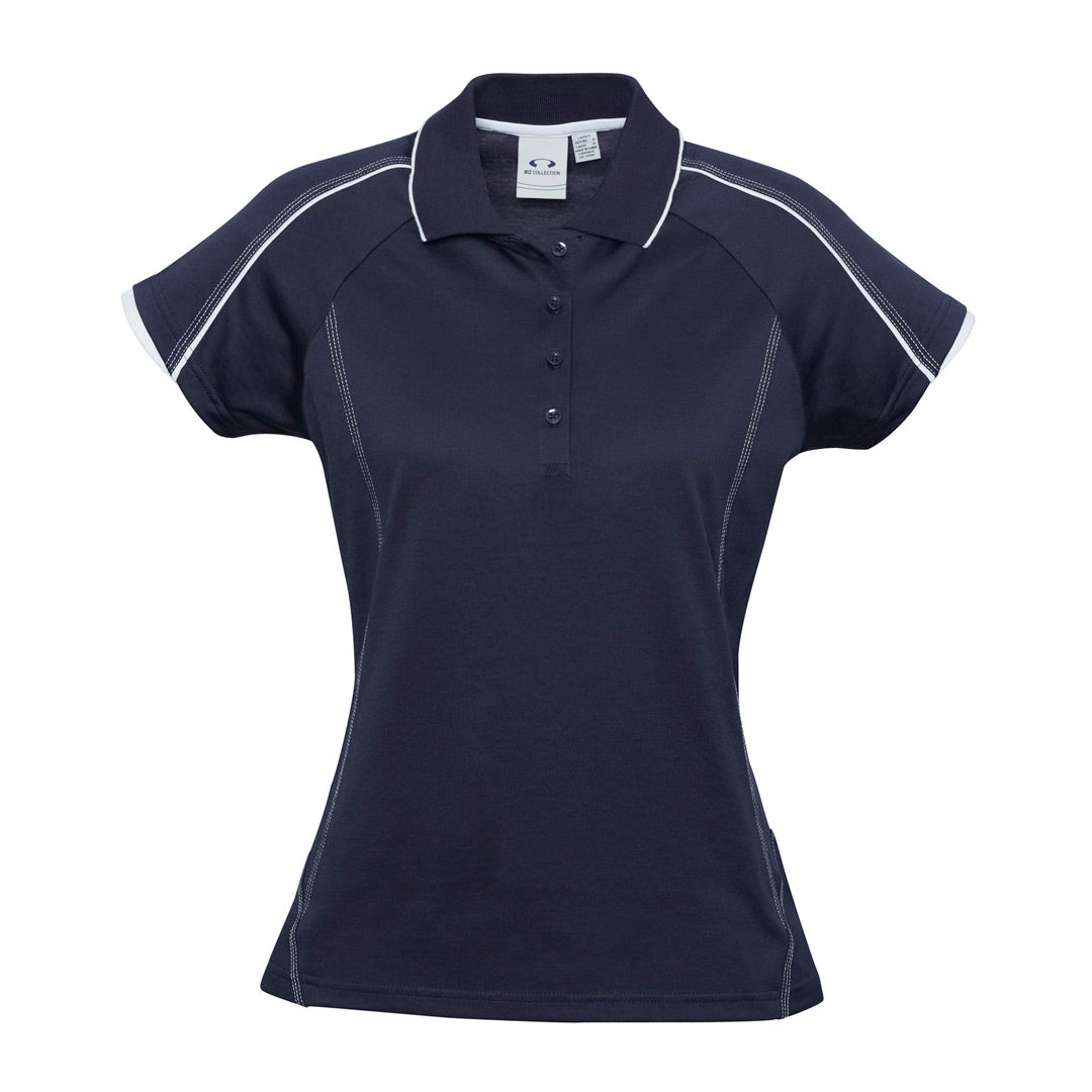 Biz Collection The Blade Polo | Ladies | Short Sleeve Navy/White Shirts & Tops