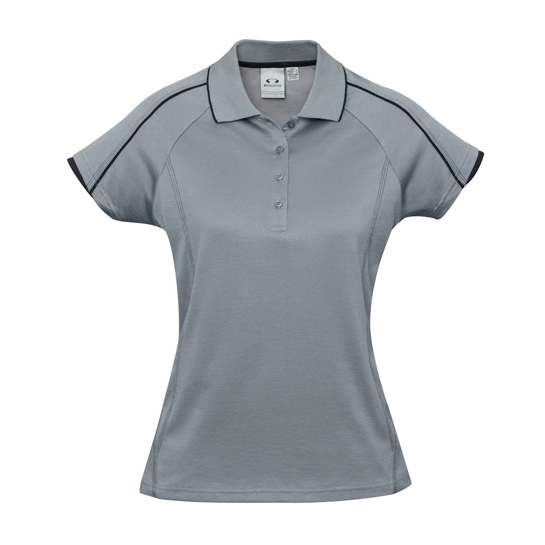 Biz Collection The Blade Polo | Ladies | Short Sleeve Silver/Black Shirts & Tops
