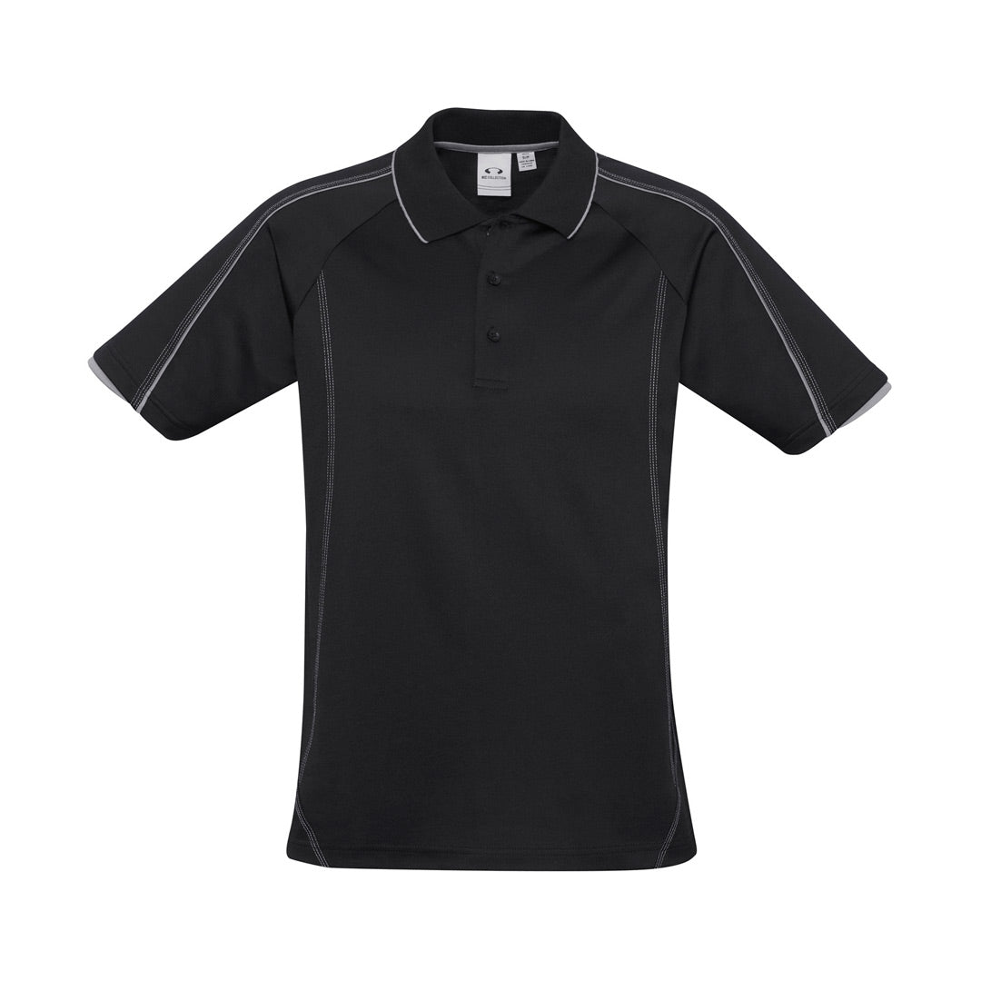 Biz Collection The Blade Polo | Mens | Short Sleeve Black/Silver Shirts & Tops