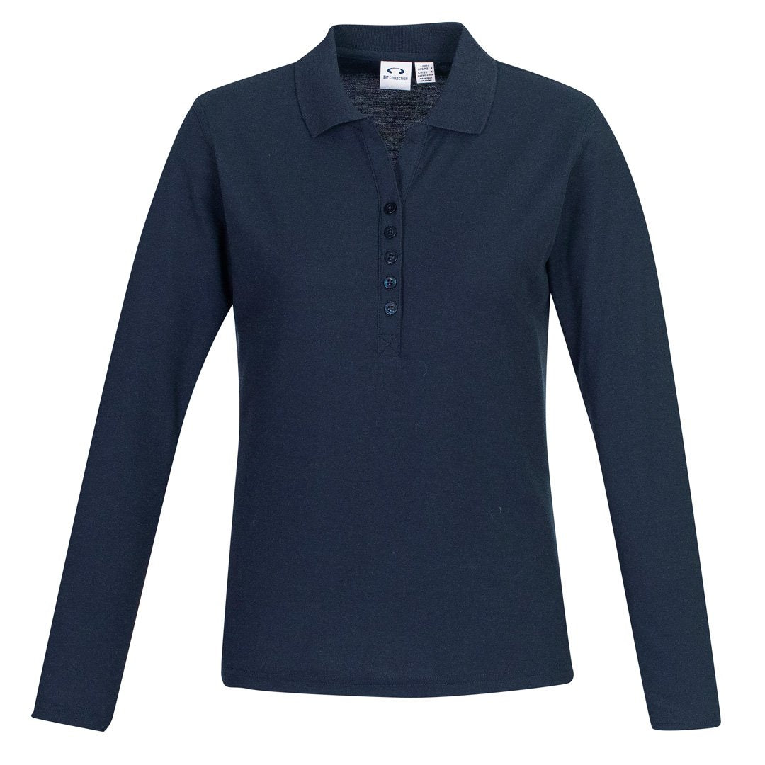 Biz Collection The Crew Polo | Ladies | Long Sleeve Navy Shirts & Tops