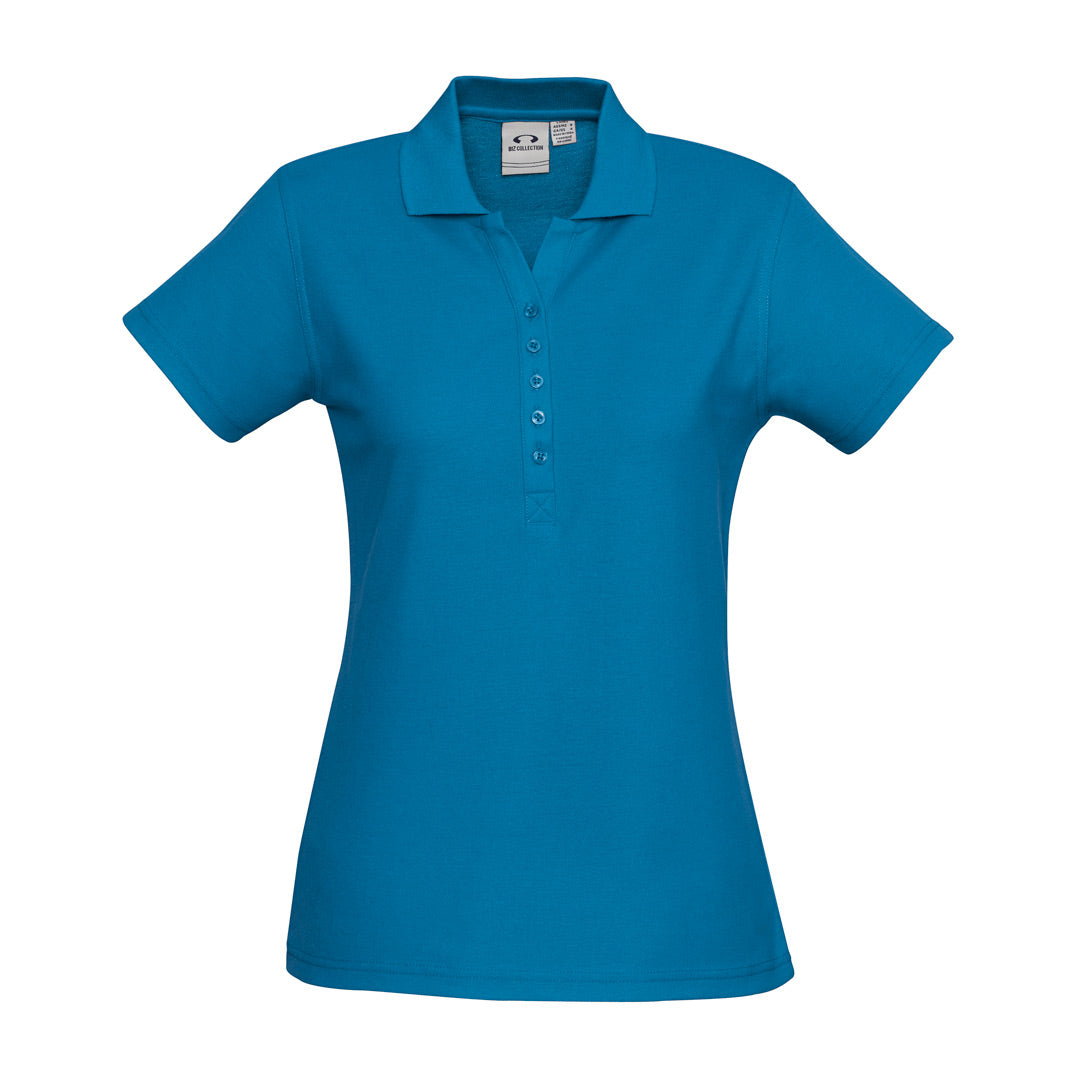 Biz Collection The Crew Polo | Ladies | Short Sleeve Cyan Shirts & Tops