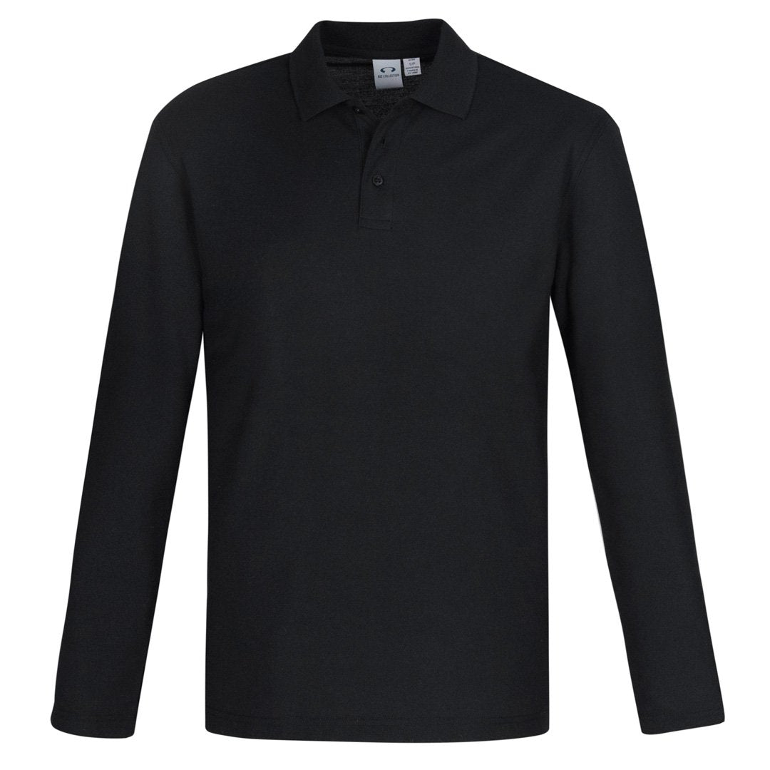 Biz Collection The Crew Polo | Mens | Long Sleeve Black Shirts & Tops