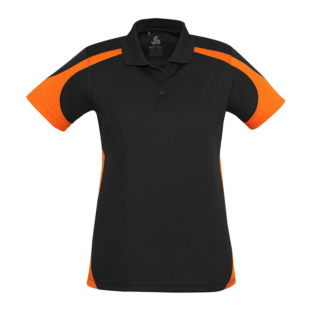 Biz Collection The Talon Polo | Ladies | Short Sleeve Black/Orange Shirts & Tops