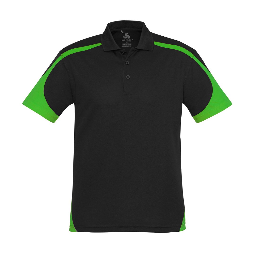 Biz Collection The Talon Polo | Mens | Short Sleeve Black/Green Shirts & Tops