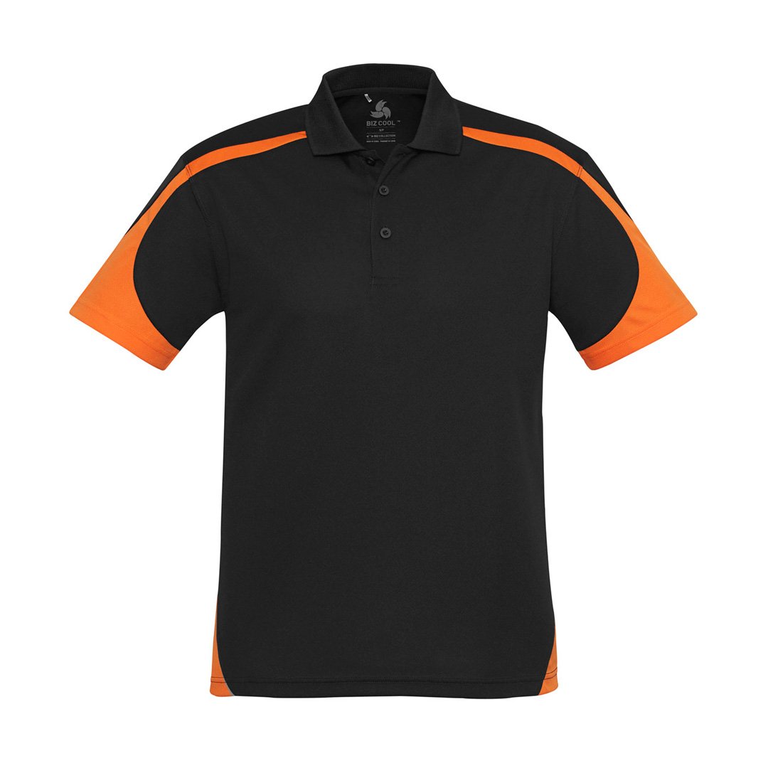 Biz Collection The Talon Polo | Mens | Short Sleeve Black/Orange Shirts & Tops