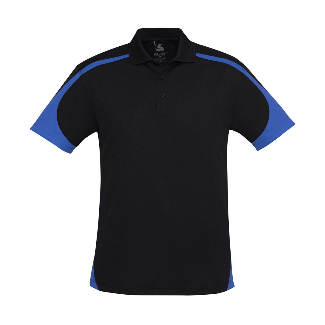 Biz Collection The Talon Polo | Mens | Short Sleeve Black/Royal Shirts & Tops