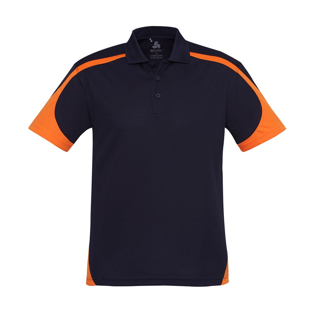 Biz Collection The Talon Polo | Mens | Short Sleeve Navy/Orange Shirts & Tops