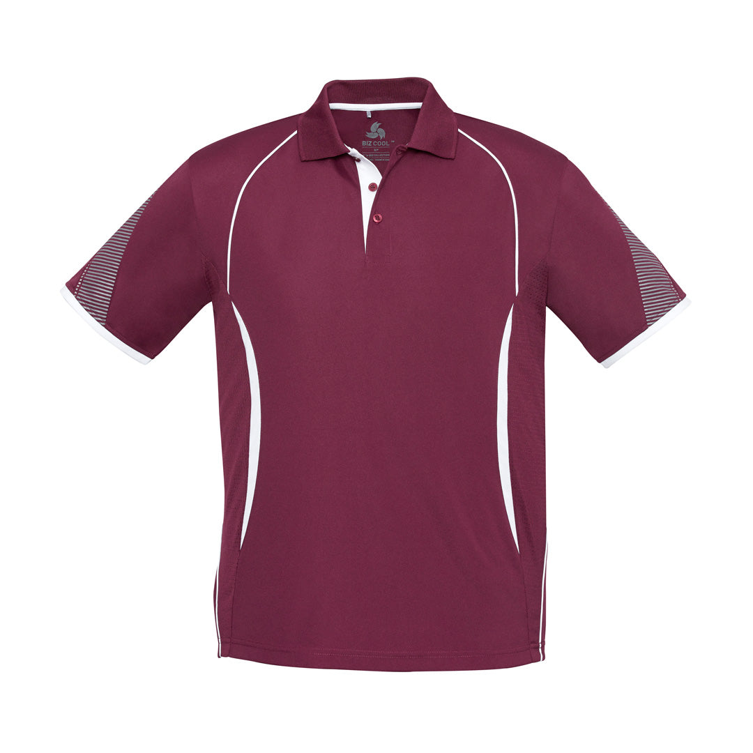Biz Collection The Razor Polo | Kids | Short Sleeve Maroon/White Shirts & Tops