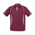 Biz Collection The Razor Polo | Mens | Short Sleeve Maroon/White Shirts & Tops