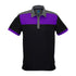 Biz Collection The Charger Polo | Mens | Short Sleeve Black/Purple/Grey Shirts & Tops