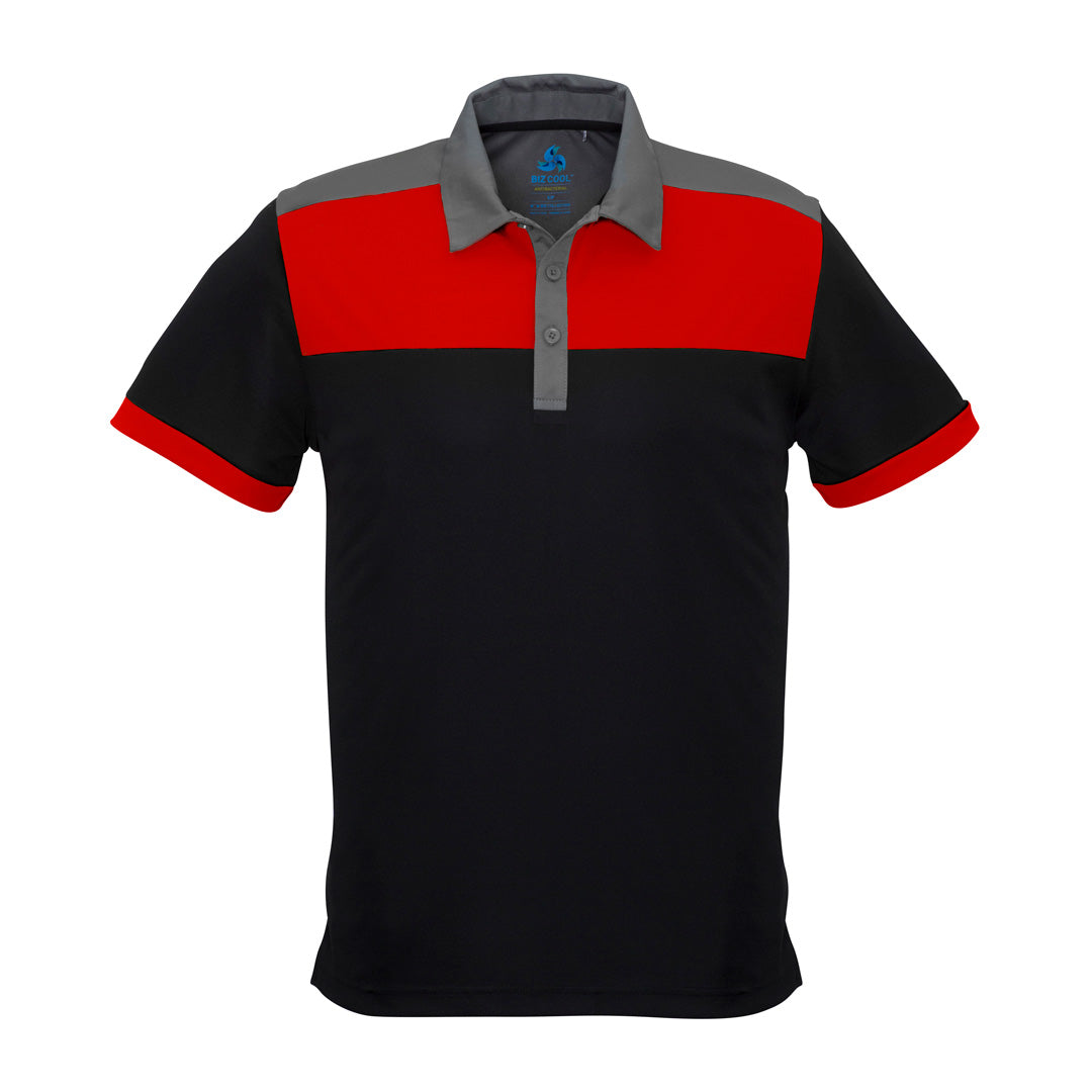 Biz Collection The Charger Polo | Mens | Short Sleeve Black/Red/Grey Shirts & Tops