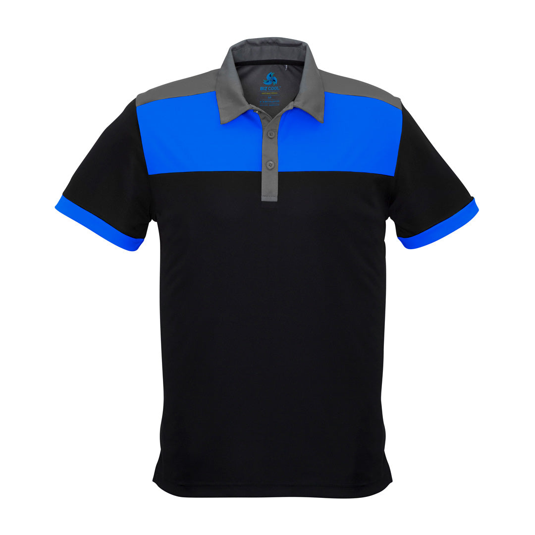 Biz Collection The Charger Polo | Mens | Short Sleeve Black/Royal/Grey Shirts & Tops