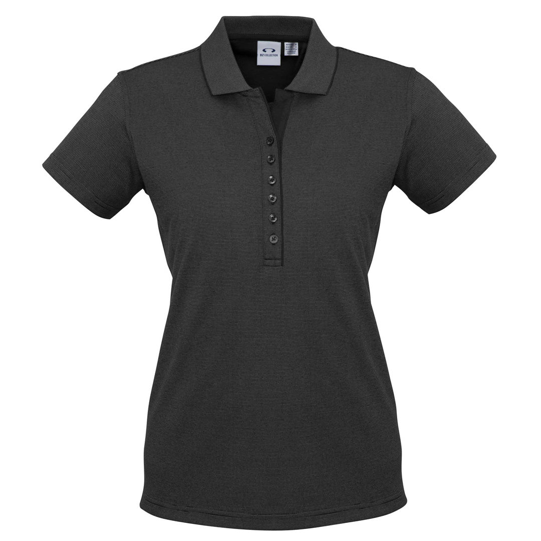 Biz Collection The Shadow Polo | Ladies | Short Sleeve Black Shirts & Tops