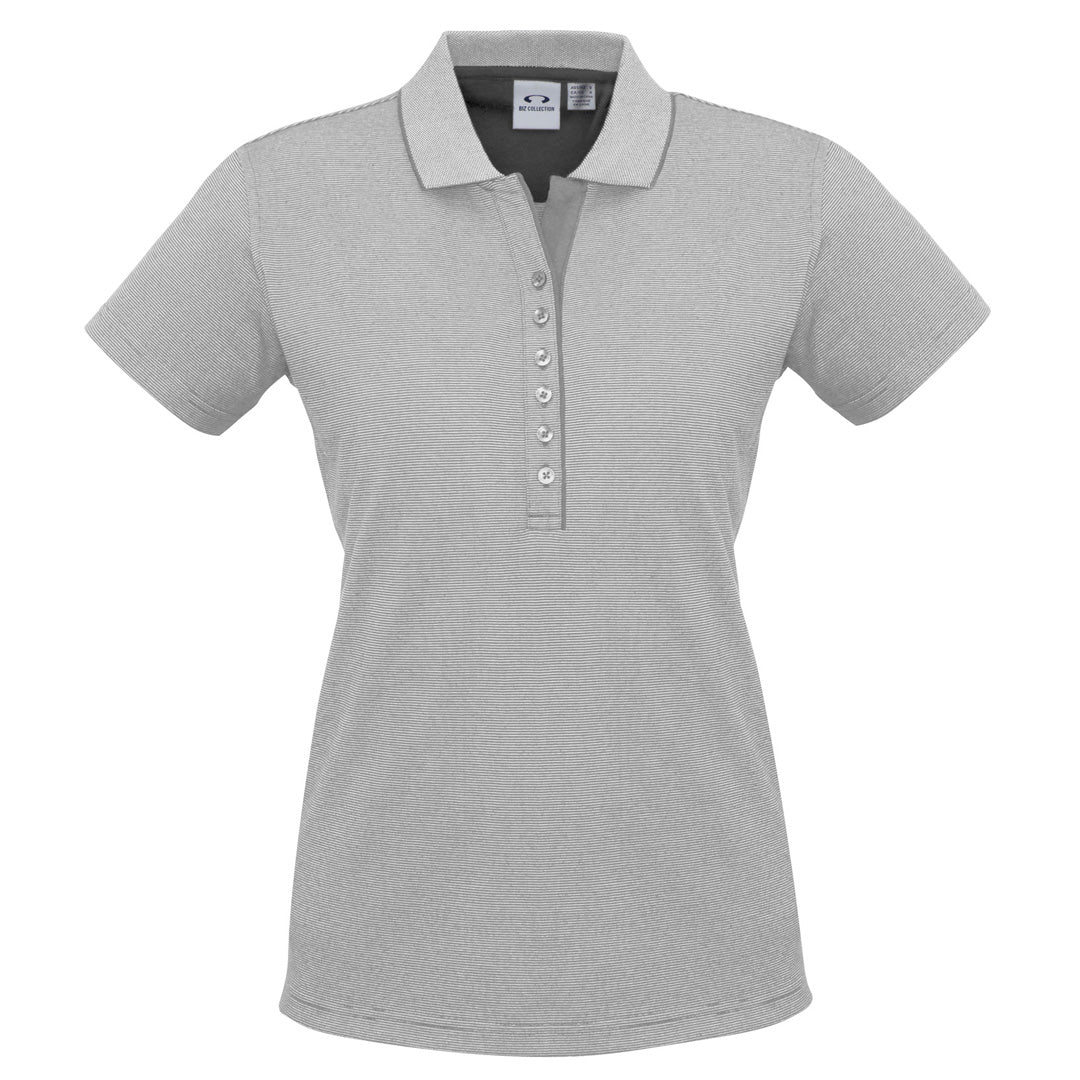 Biz Collection The Shadow Polo | Ladies | Short Sleeve Silver Shirts & Tops