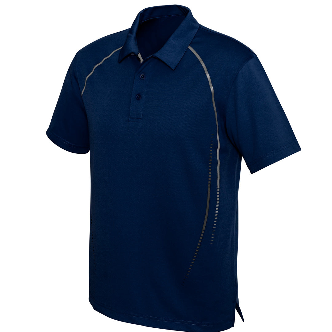 Biz Collection The Cyber Polo | Mens | Short Sleeve Navy/Silver Shirts & Tops
