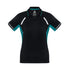 Biz Collection The Renegade Polo | Ladies | Short Sleeve | Plus Black/Teal/Silver Shirts & Tops