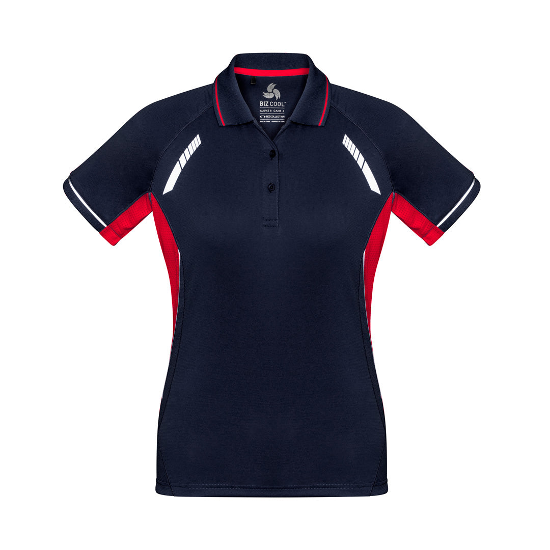 Biz Collection The Renegade Polo | Ladies | Short Sleeve Navy/Red/Silver Shirts & Tops