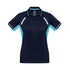 Biz Collection The Renegade Polo | Ladies | Short Sleeve Navy/Sky/Silver Shirts & Tops